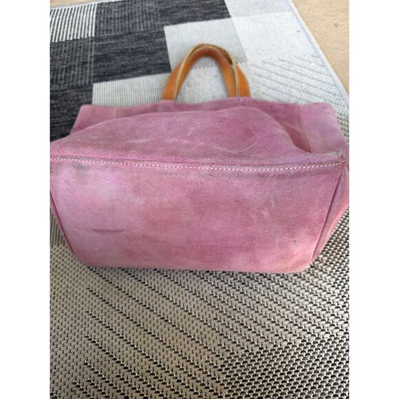 LOXWOOD Le Cabas Parisian Tote Bag Mauve Purple Tan Suede Handcrafted FRANCE - Picture 3 of 10